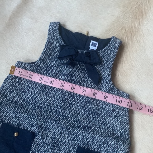 COPY - JANIE & JACK Wool Blend Navy Tweed Like Dress Size 12-18 months - Picture 4 of 9